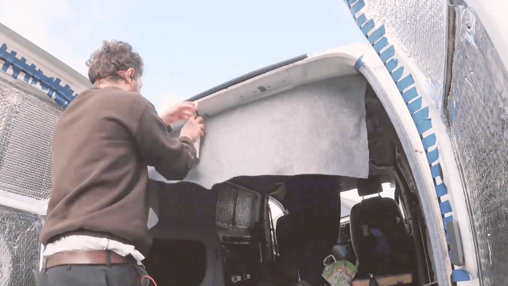 Carpeting the rear door frame