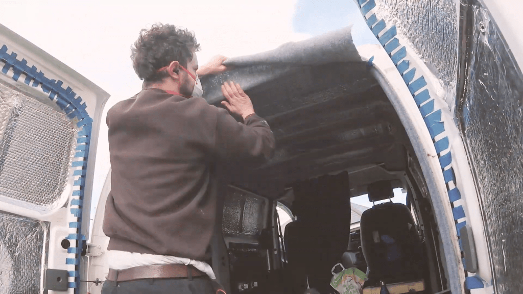 Carpeting the rear door frame