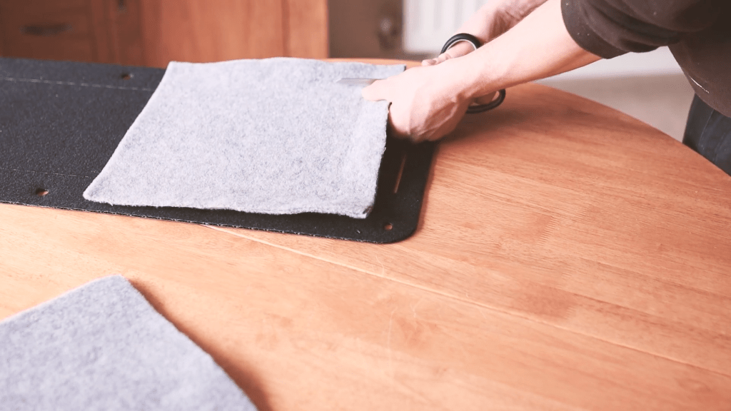 Making cuts in the door pocket