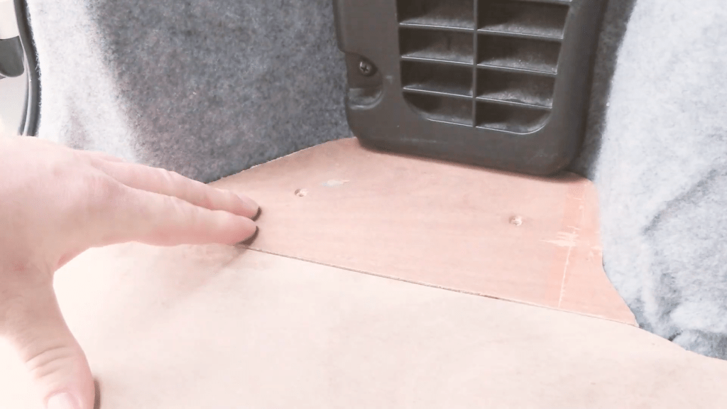 Van floor wooden side pieces