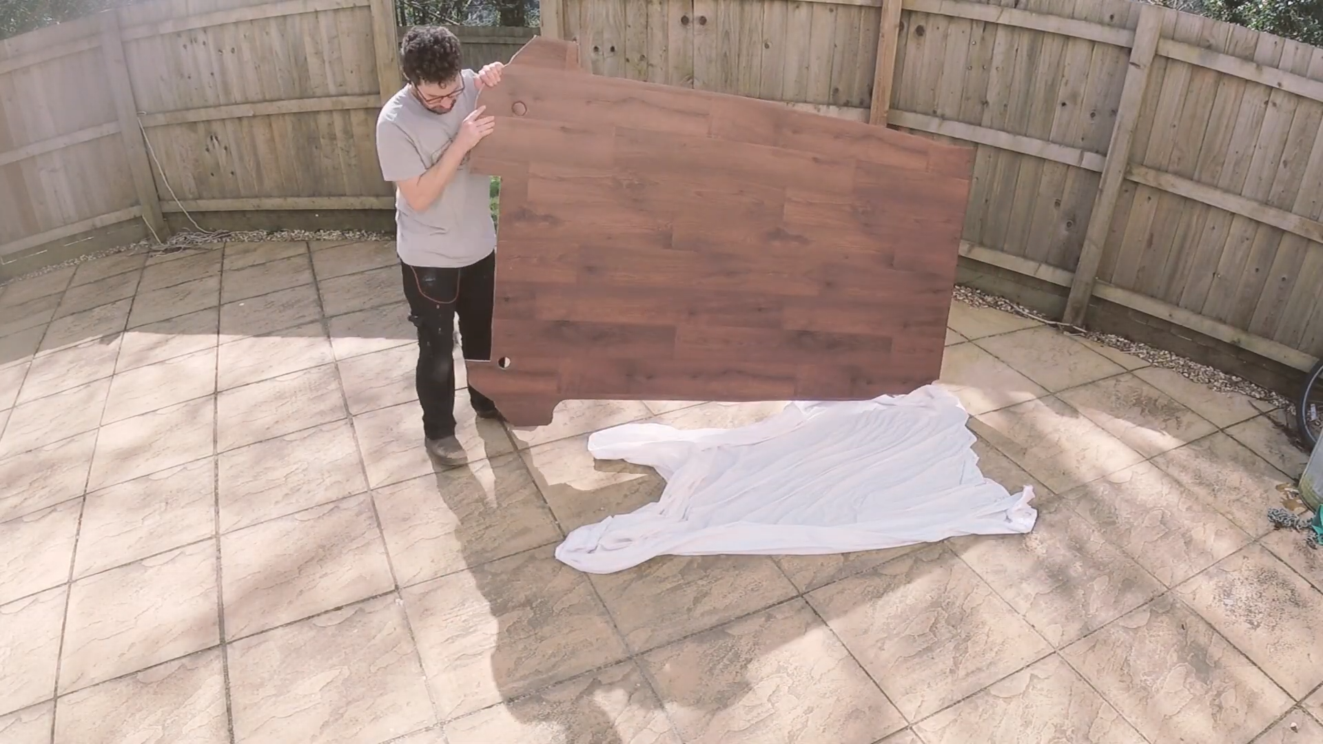 Showing the top of the van floor