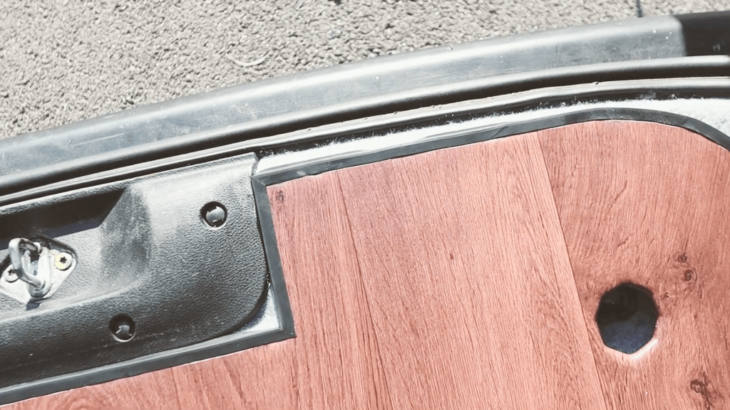 The finished van floor edge