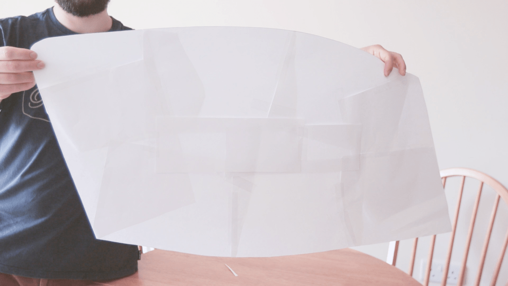 The finished side window template