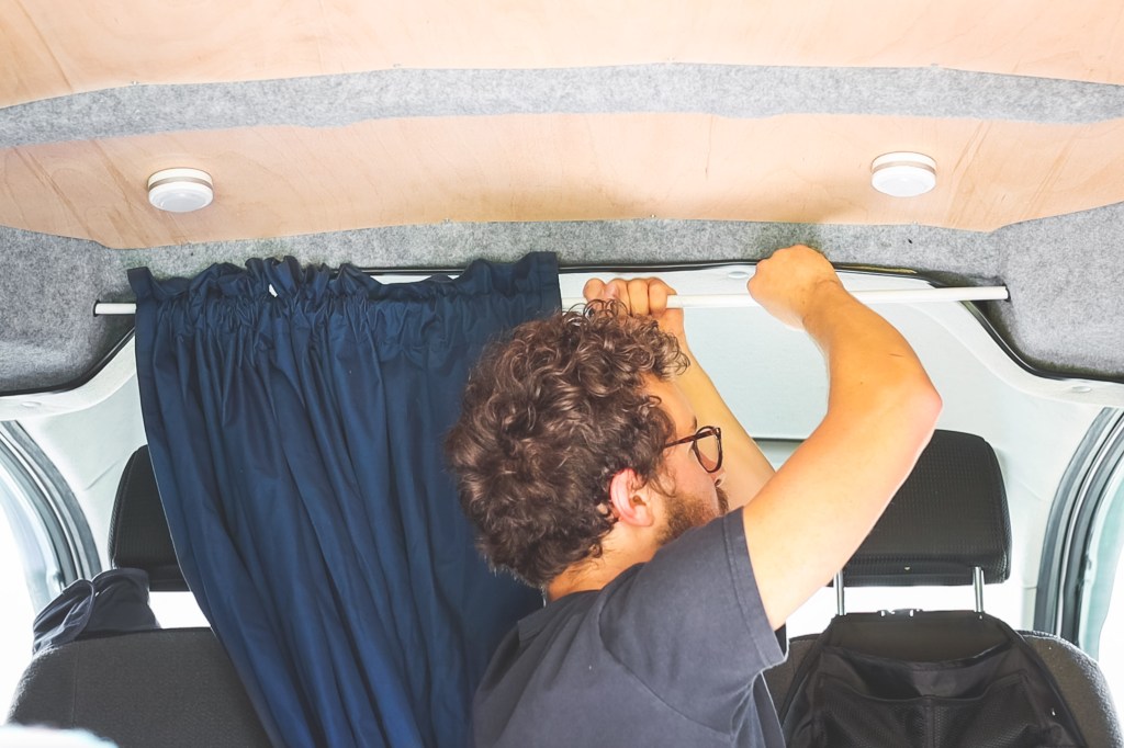 Installing A Blackout Curtain In The Van