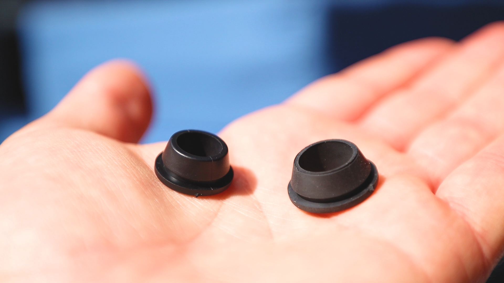Two quick fit rubber grommets