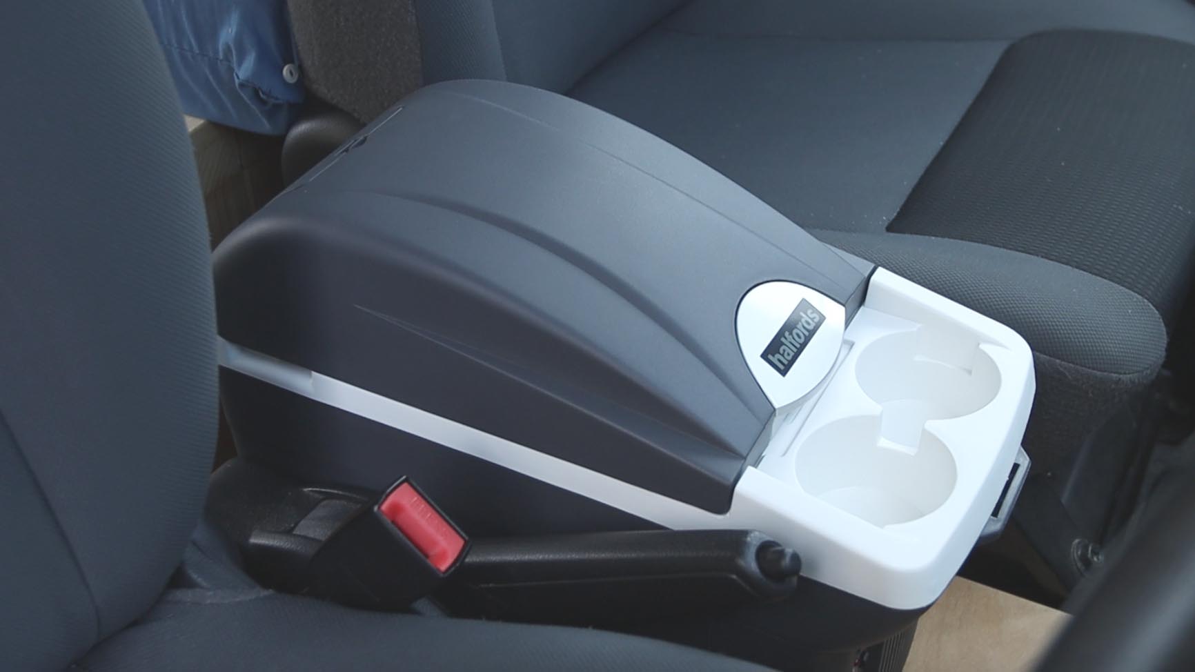 Halfords 8 litre 12v electric cool box in a Nissan NV200