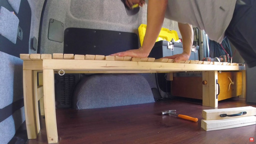 Putting all my weight on the unsupported bed frame