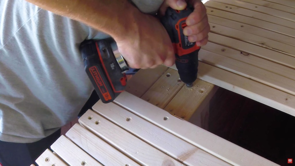 Counter-sinking the pilot holes in the bed frame