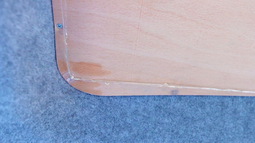 Water ingress through the roof rack mounting holes on the van ceiling