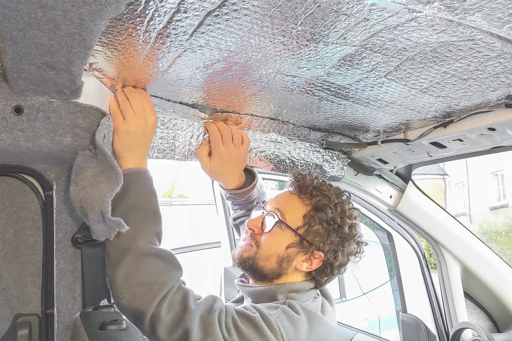 INSULATING The Cab CEILING And Cleaning The Van&nbsp;HEADLINER