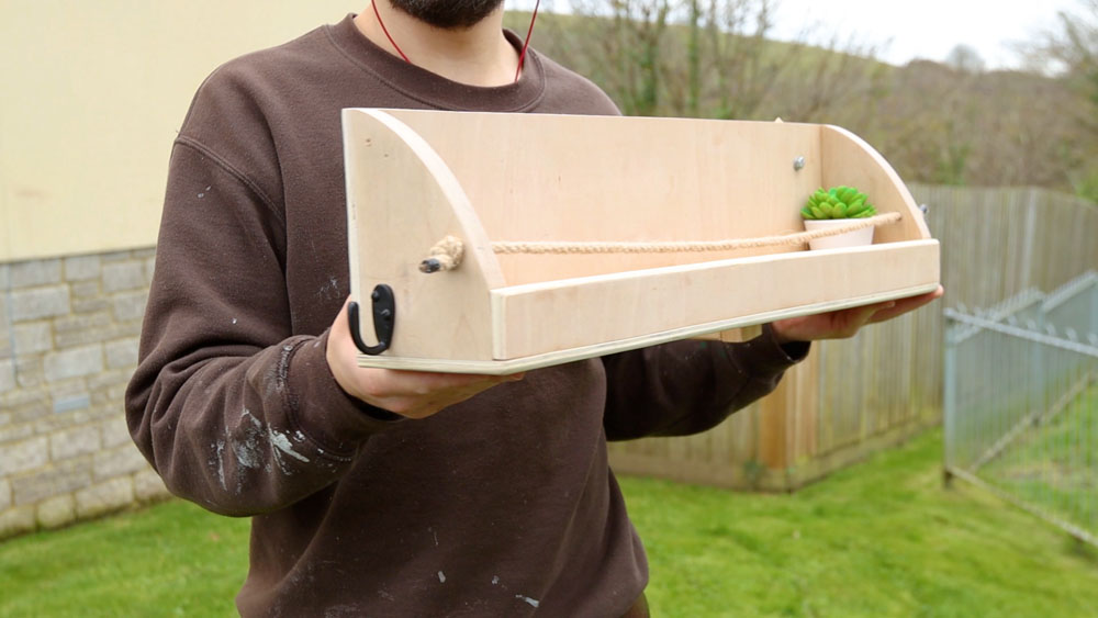 A wood shelf for the van