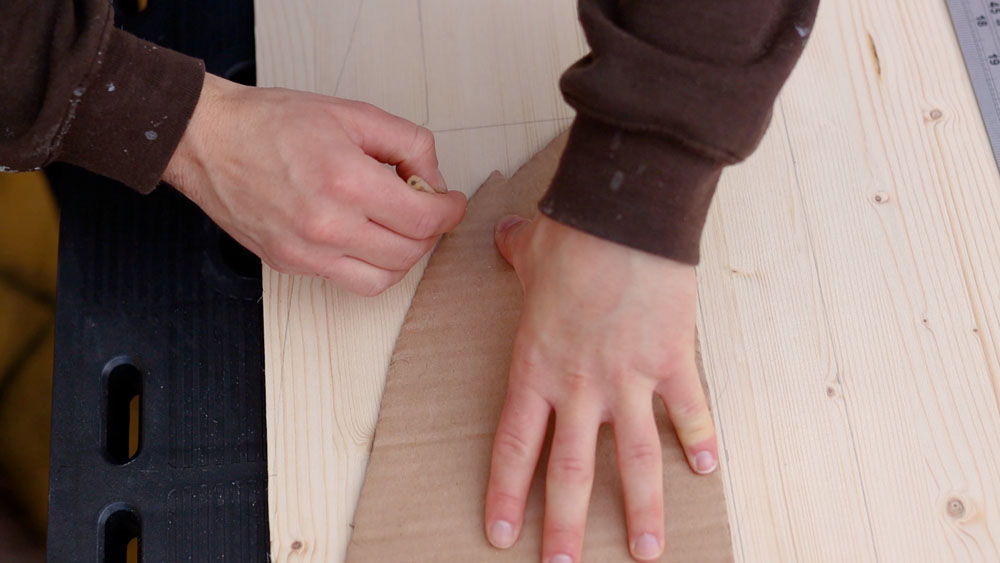 Copying the templates onto the wood