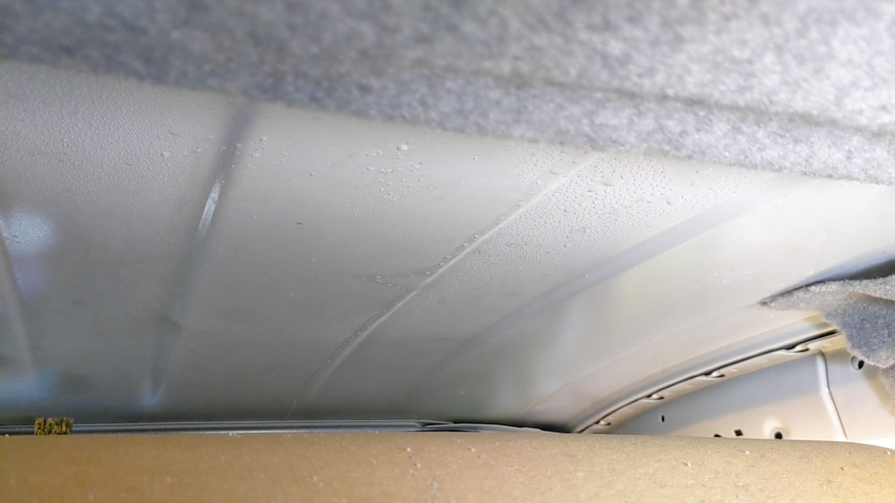 Condensation on the van roof