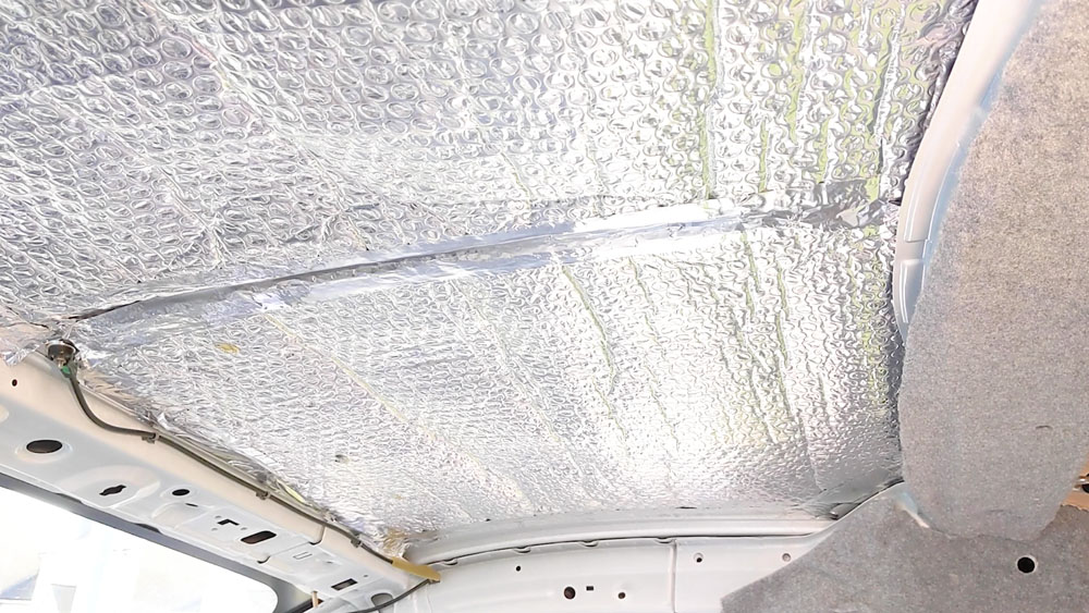 The insulated van cab ceiling