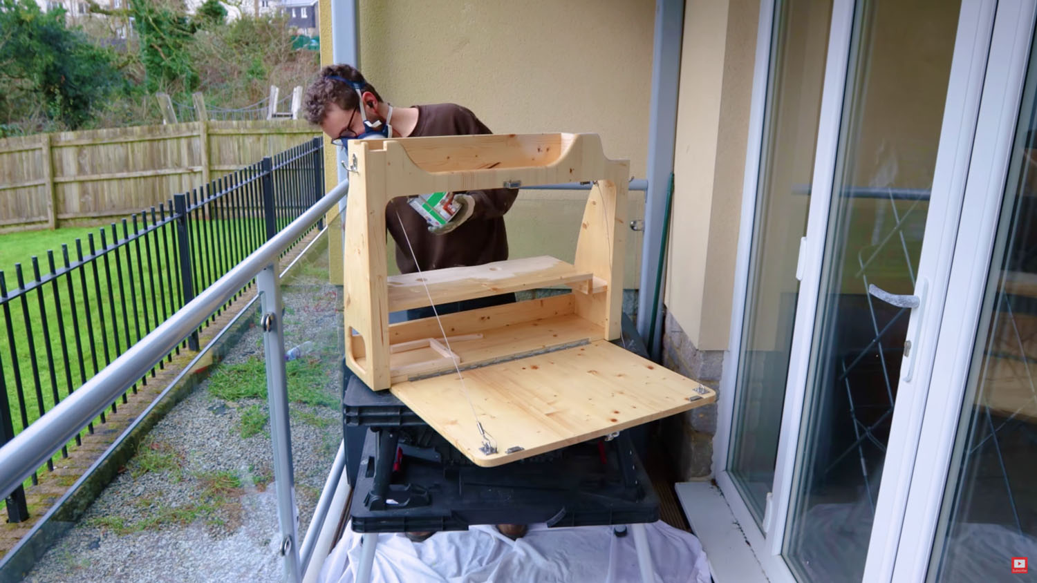 Coat the van table unit with polyurethane varnish