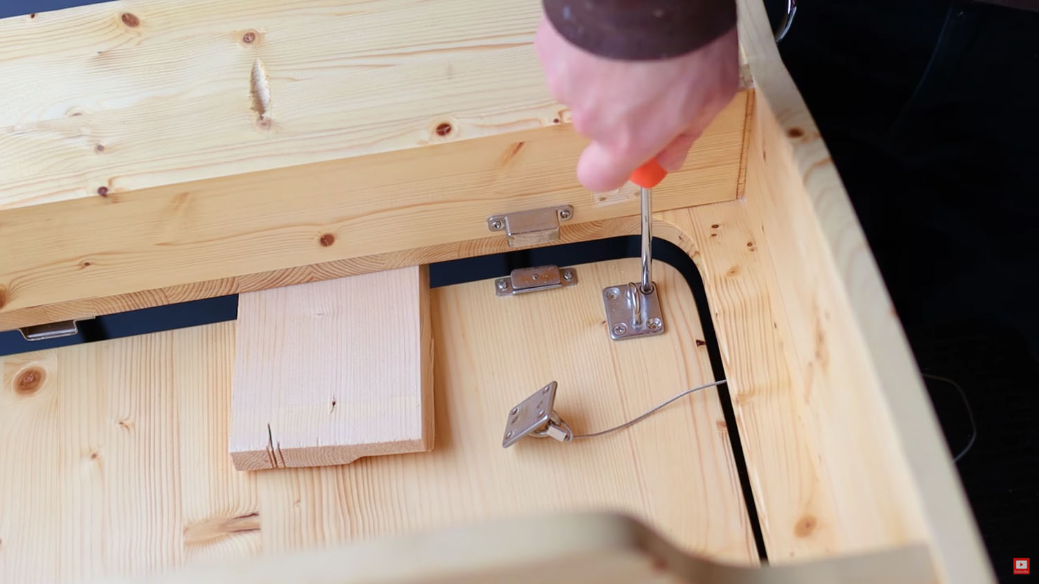 Adding stainless steel fixings to the van table