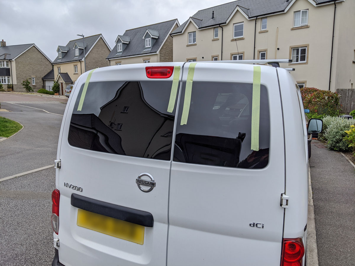 The professionally reinstalled, leak-free van windows