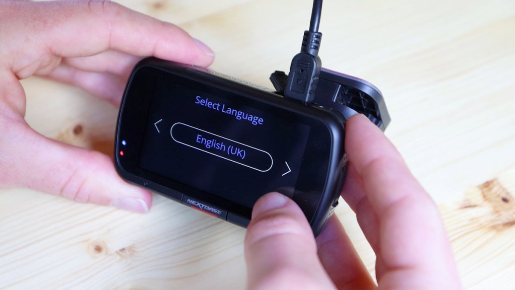 Select language for the dash cam