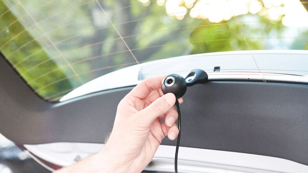 The Nextbase wired rear view window camera. Photo provided by Nextbase
