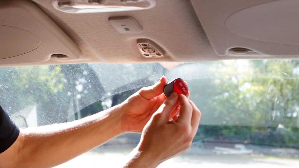 Peeling the 3M sticker off the Nextbase Click & Go Mount