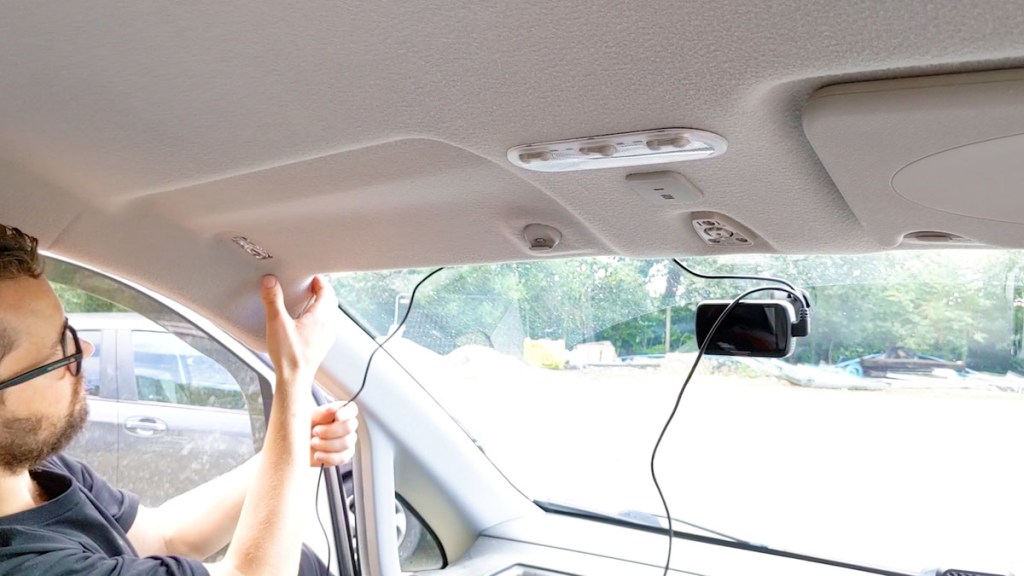 Hiding the dash cam cables under the van headliner