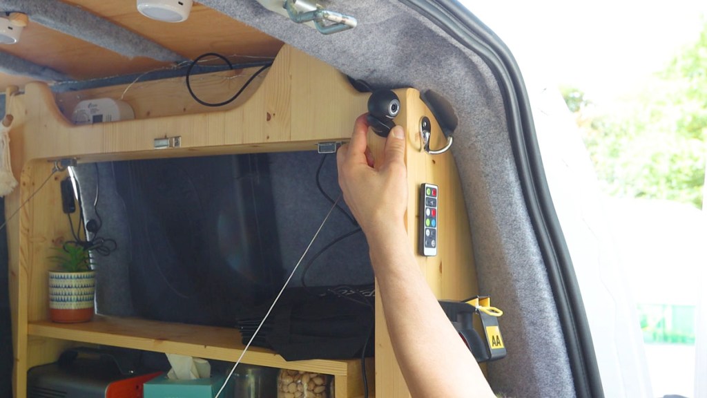 Installing the Nextbase rear view window camera in the van