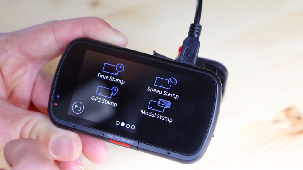 2nd video settings screen on the Nextbase 622GW dash cam