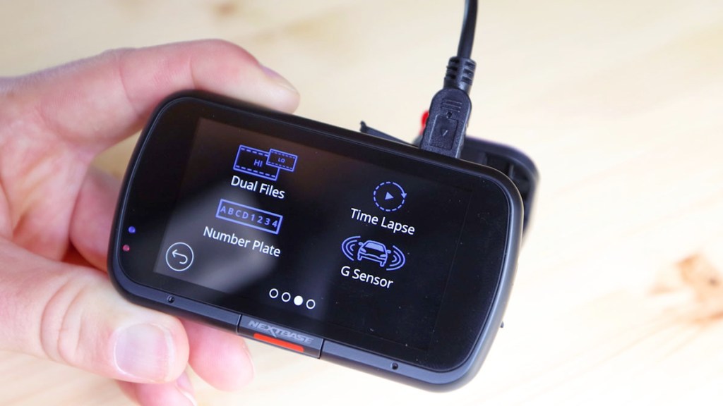 3rd video settings screen on the Nextbase 622GW dash cam