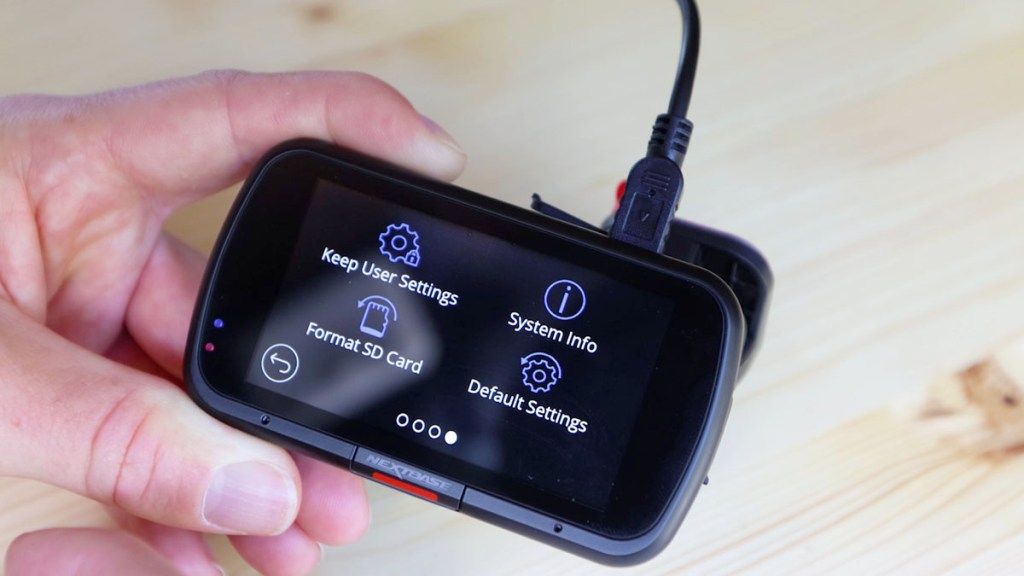 4th setup screen on the Nextbase 622GW dash cam