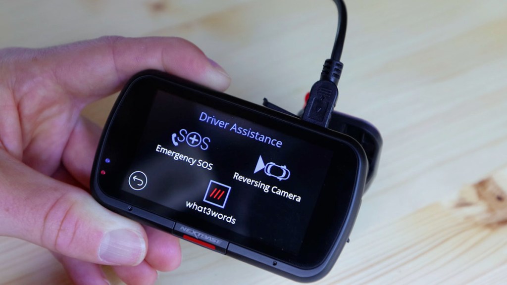 Driver Assistance screen on the Nextbase 622GW dash cam