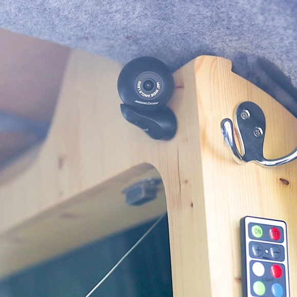 Nextbase rear window dash cam installed in a Nissan NV200 van