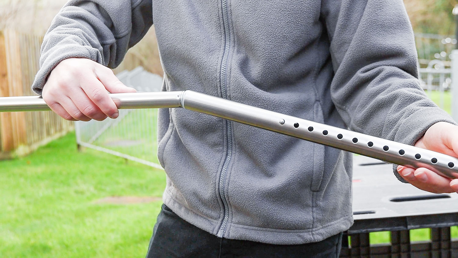 The bar bending when the pin is in the last hole