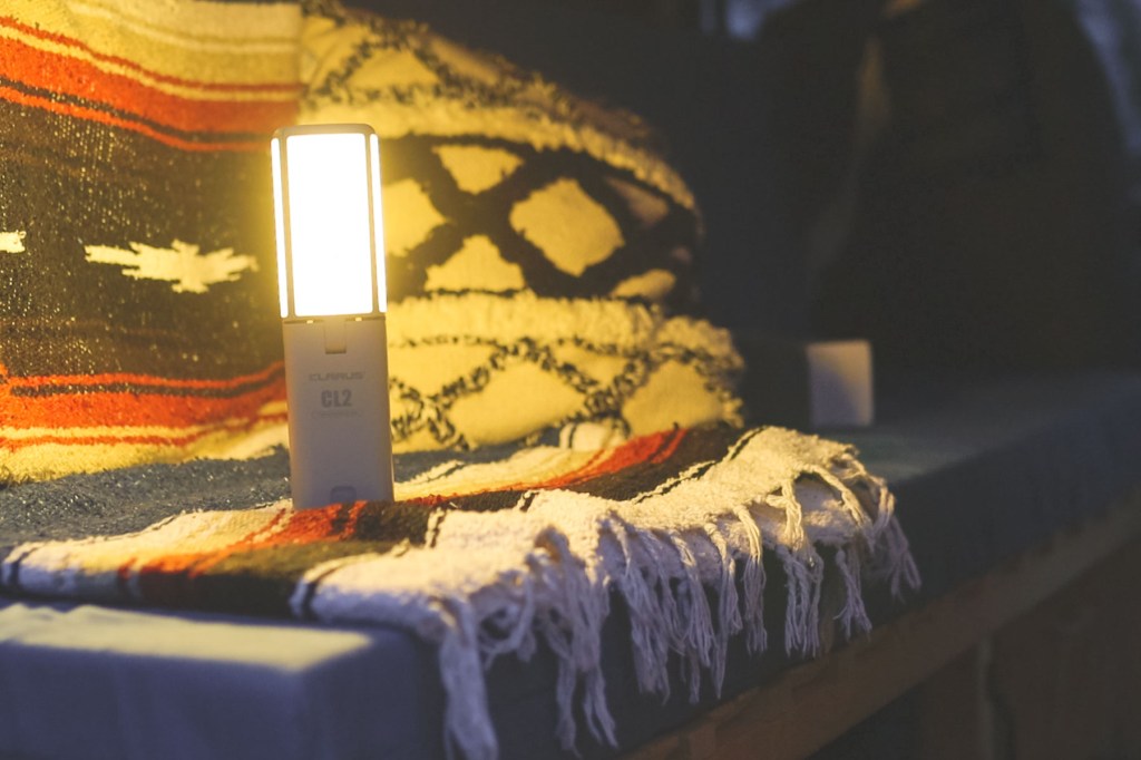 Klarus CL2 Camping Lantern on the van bed