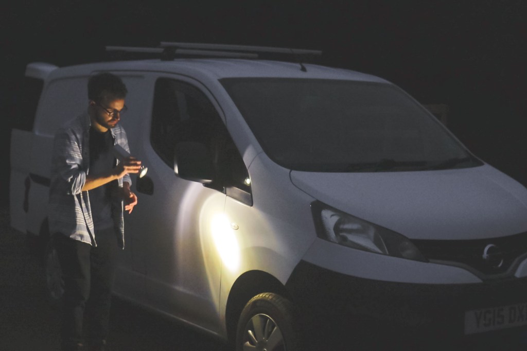 Using the flashlight on the other end of the Klarus CL2 lantern