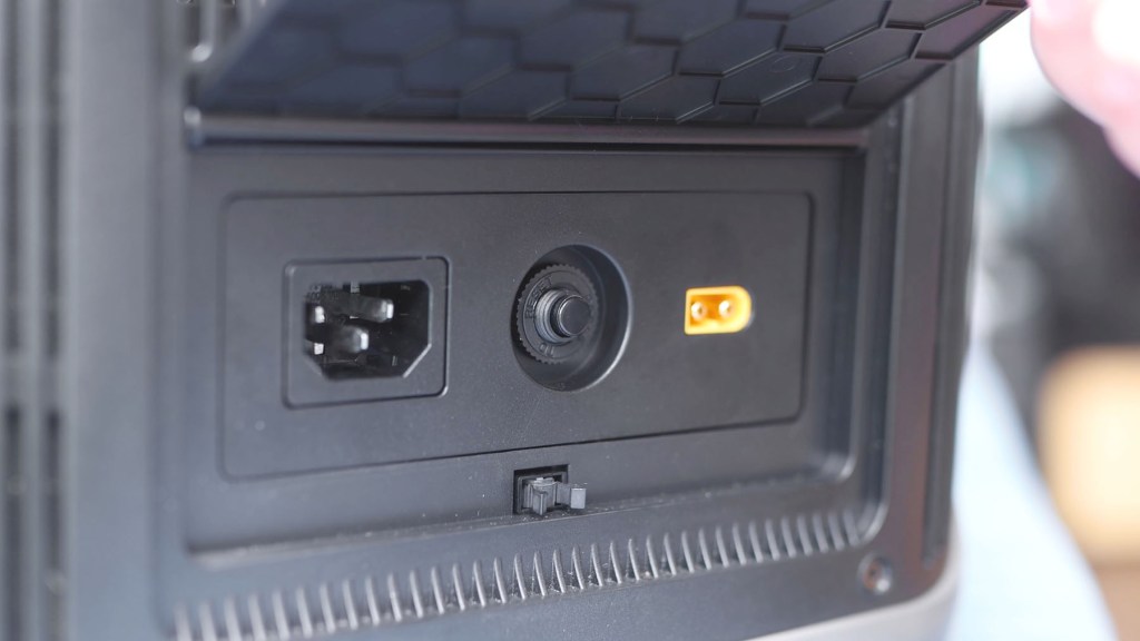 Charging and reset ports of the AllPowers R1500 1800W Portable Power Station