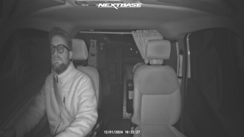 Night time video quality of inward facing Nextbase IQ camera