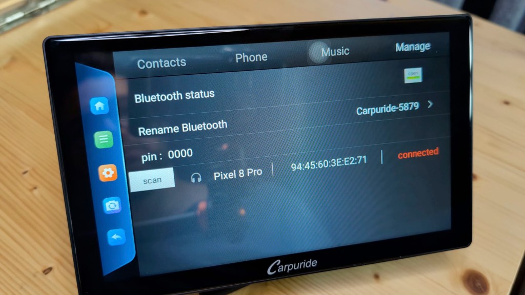 Carpuride W901 Plus bluetooth settings