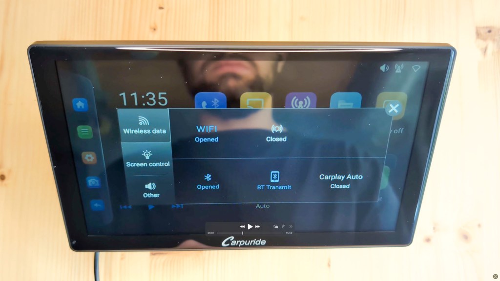 Carpuride W901 Plus menu