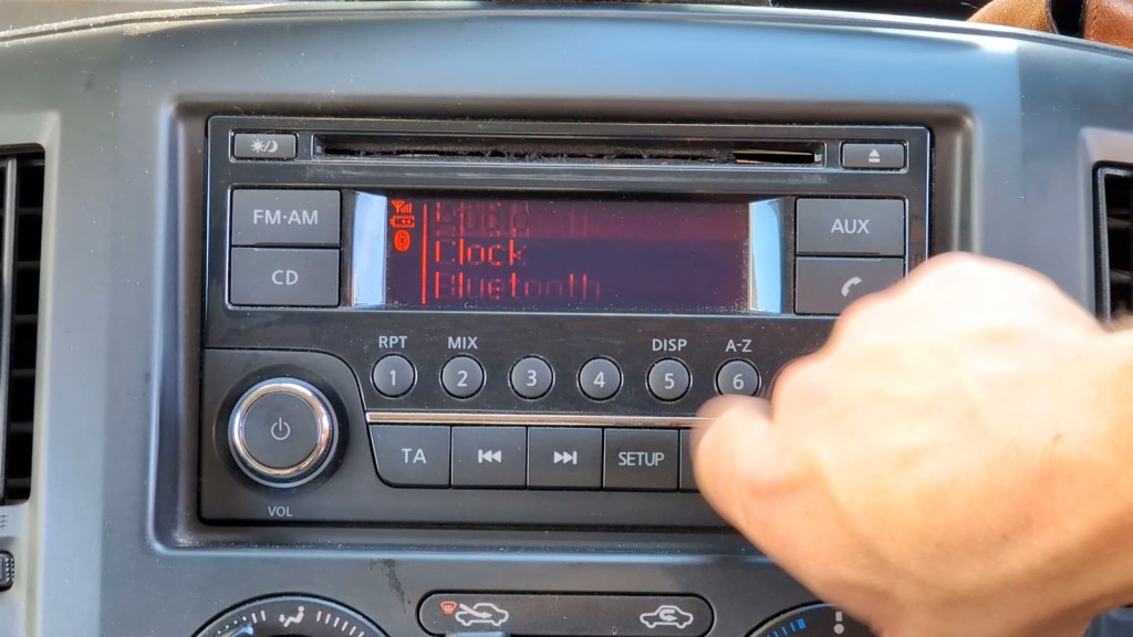 Faded Nissan Daewoo Radio Head Unit Screen