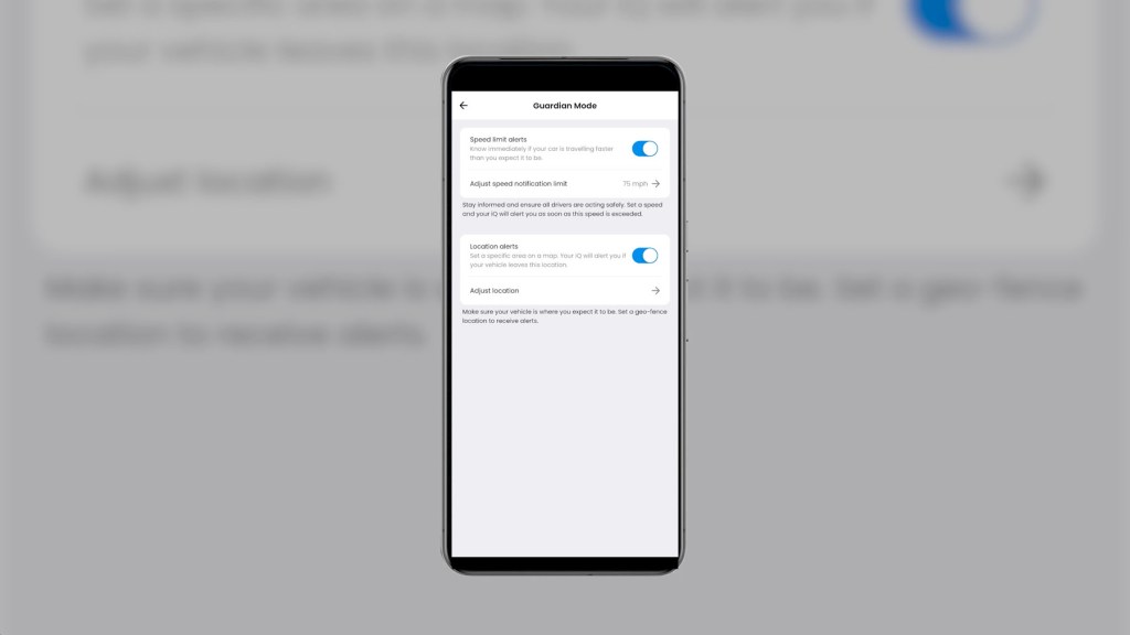 Nextbase iQ App Guardian Mode