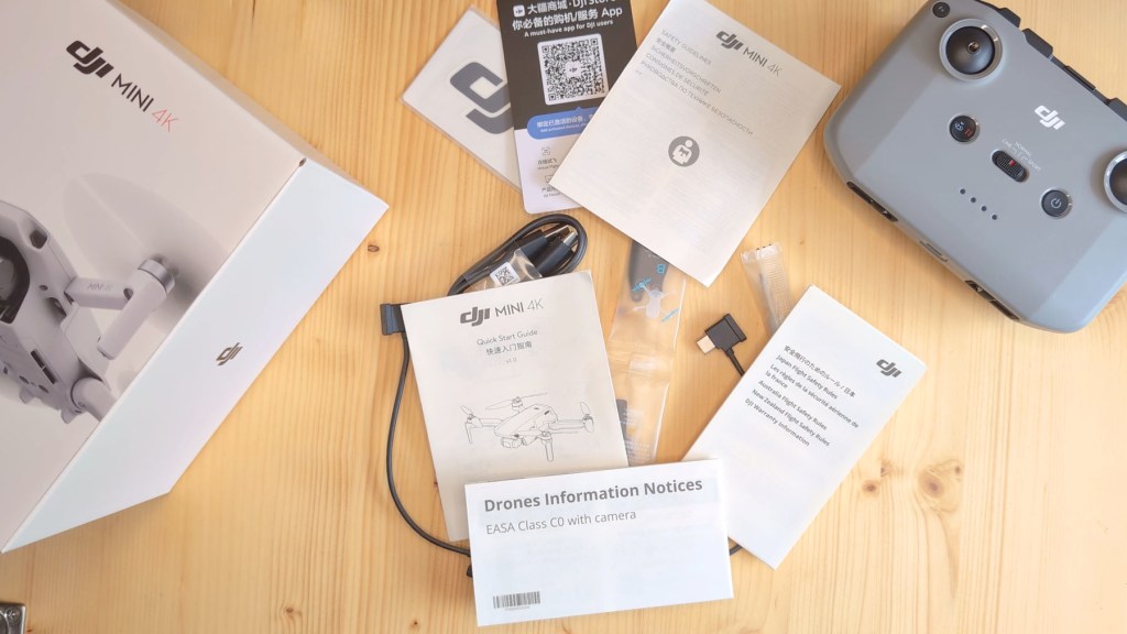 Extras included in the box with the DJI Mini 4k