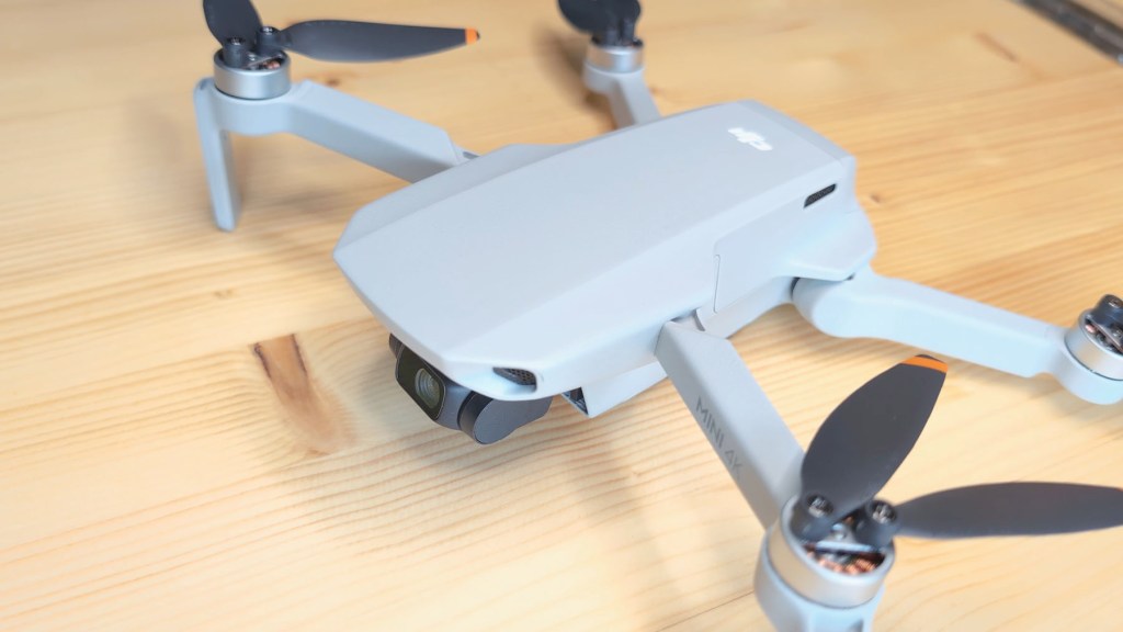 The unfolded arms of the DJI Mini 4k Camera Drone