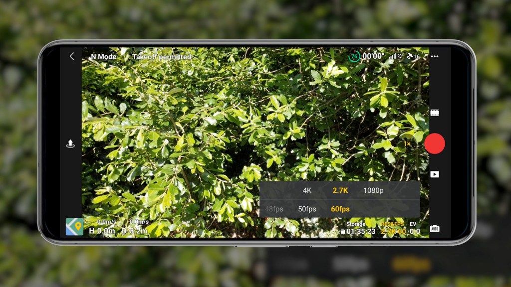 Video resolution on the DJI Fly App for the DJI Mini 4k Camera Drone