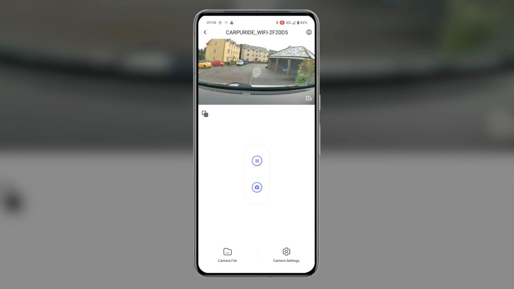 Viidure app camera live view