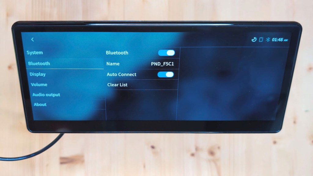 Bluetooth settings on the CarpodGo T3 Pro