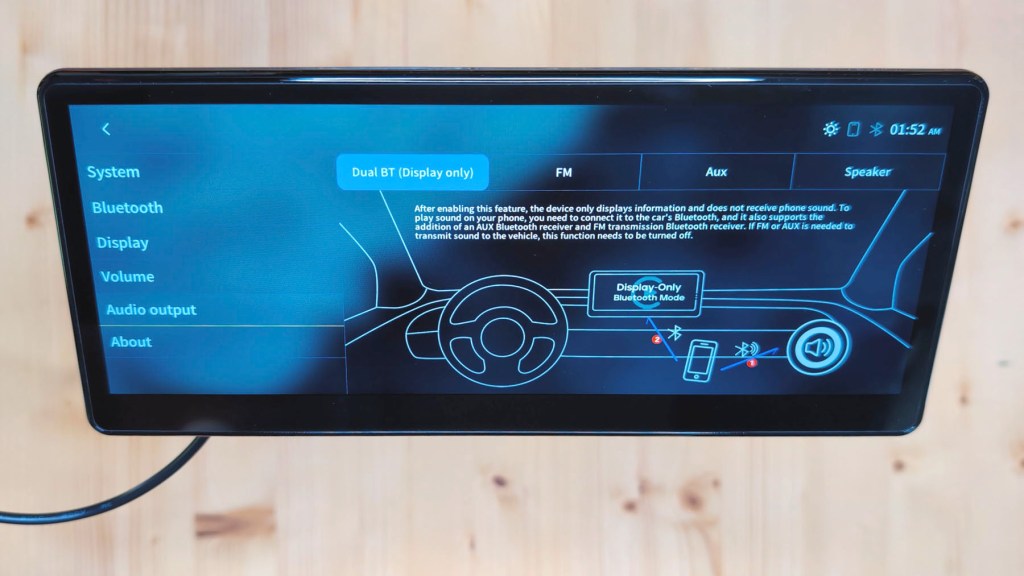 Bluetooth playback settings on the CarpodGo T3 Pro