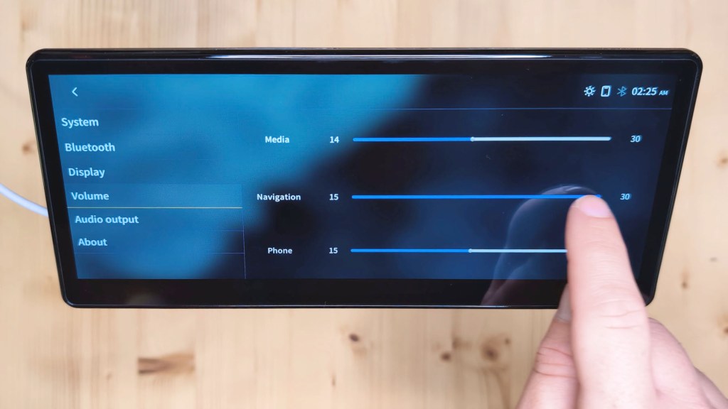 Volume settings on the CarpodGo T3 Pro