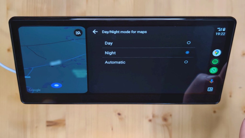 CarpodGo T3 Pro night mode for Google Maps