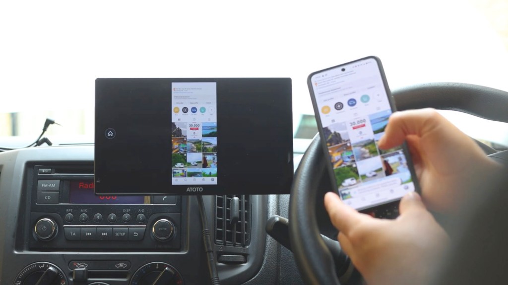 Screensharing via CarBitLink on the Atoto P909PR