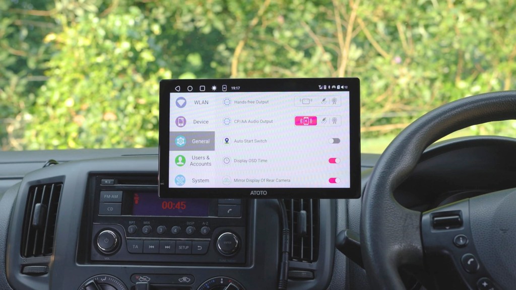 General settings on the Atoto P9